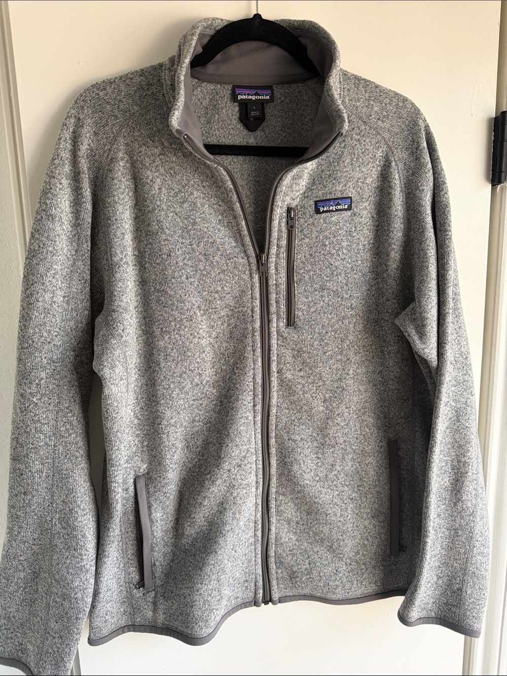 Patagonia Men’s Light Gray Full-Zip Sweater Fleece Better Sweater L - NWOT